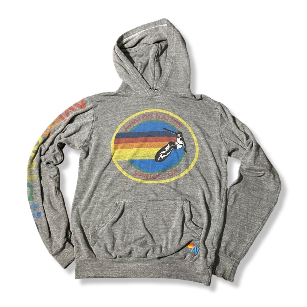 Aviator Nation Gray Hoodie Ladies Size Medium